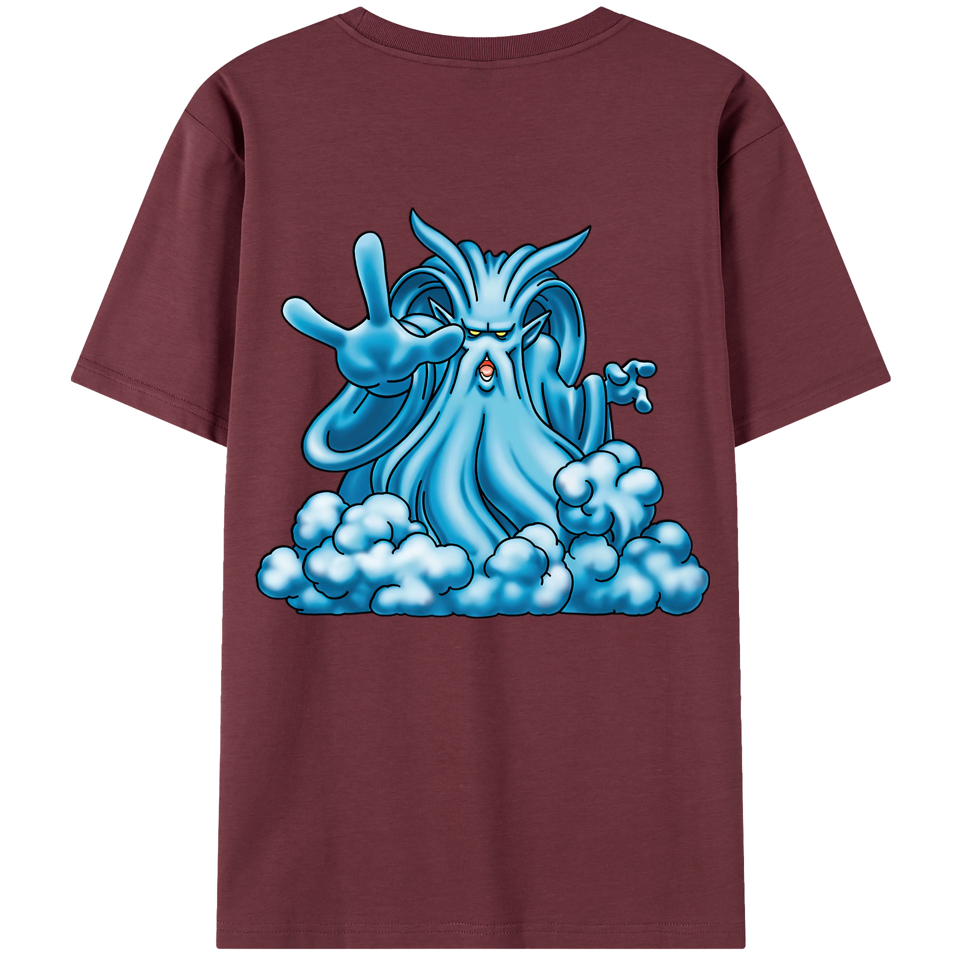 （画像用） ドラゴンクエスト Doragon Kuesuto Dragon Quest 綿100％半袖Tシャツ（背面プリント）